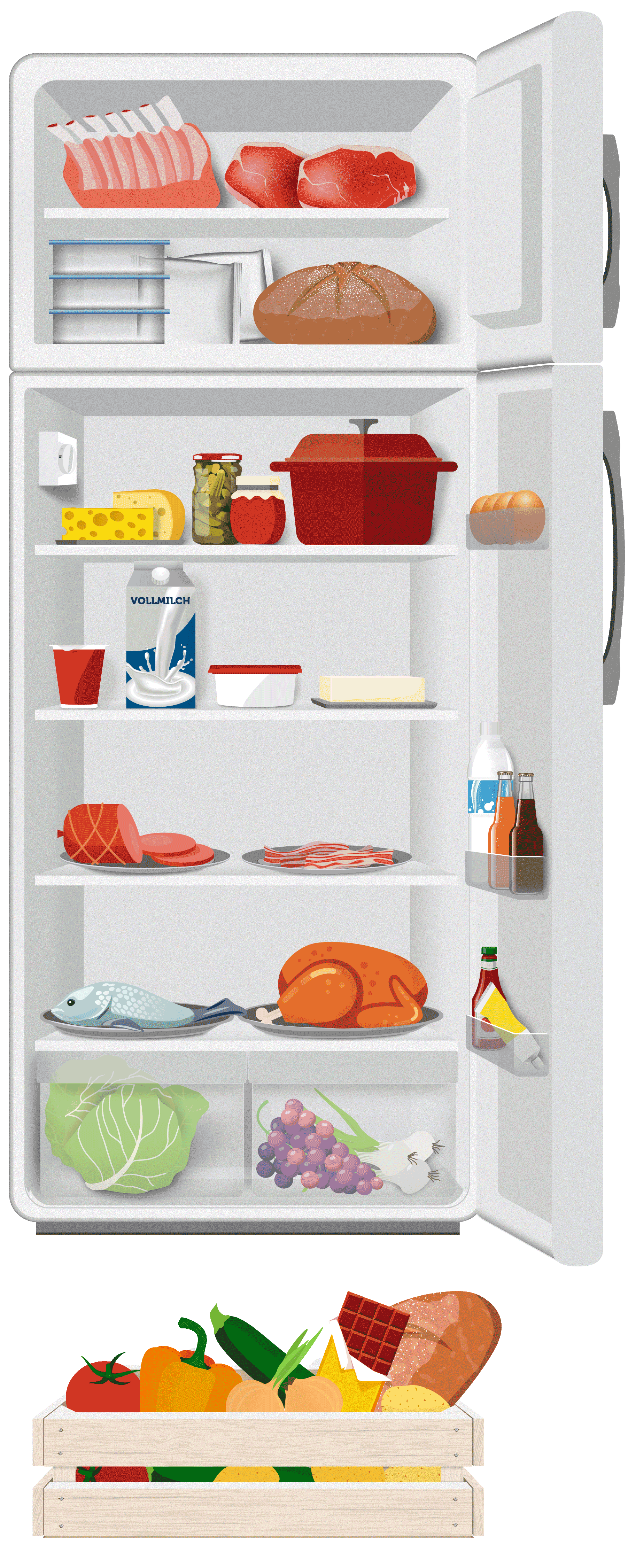 Illustration Kühlschrank
